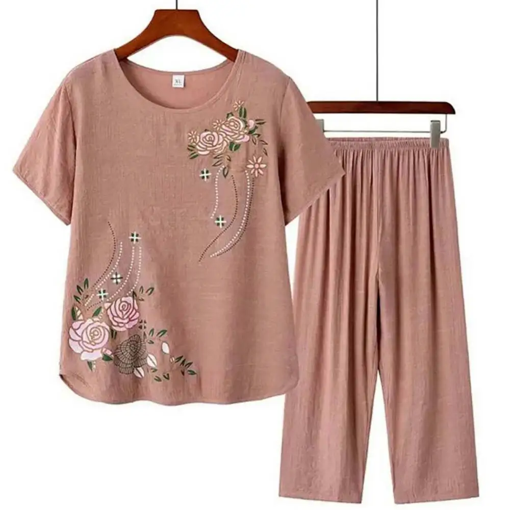 Summer Clothing Men 2025 - Middle-aged elderly women's short-sleeved t-shirt mother