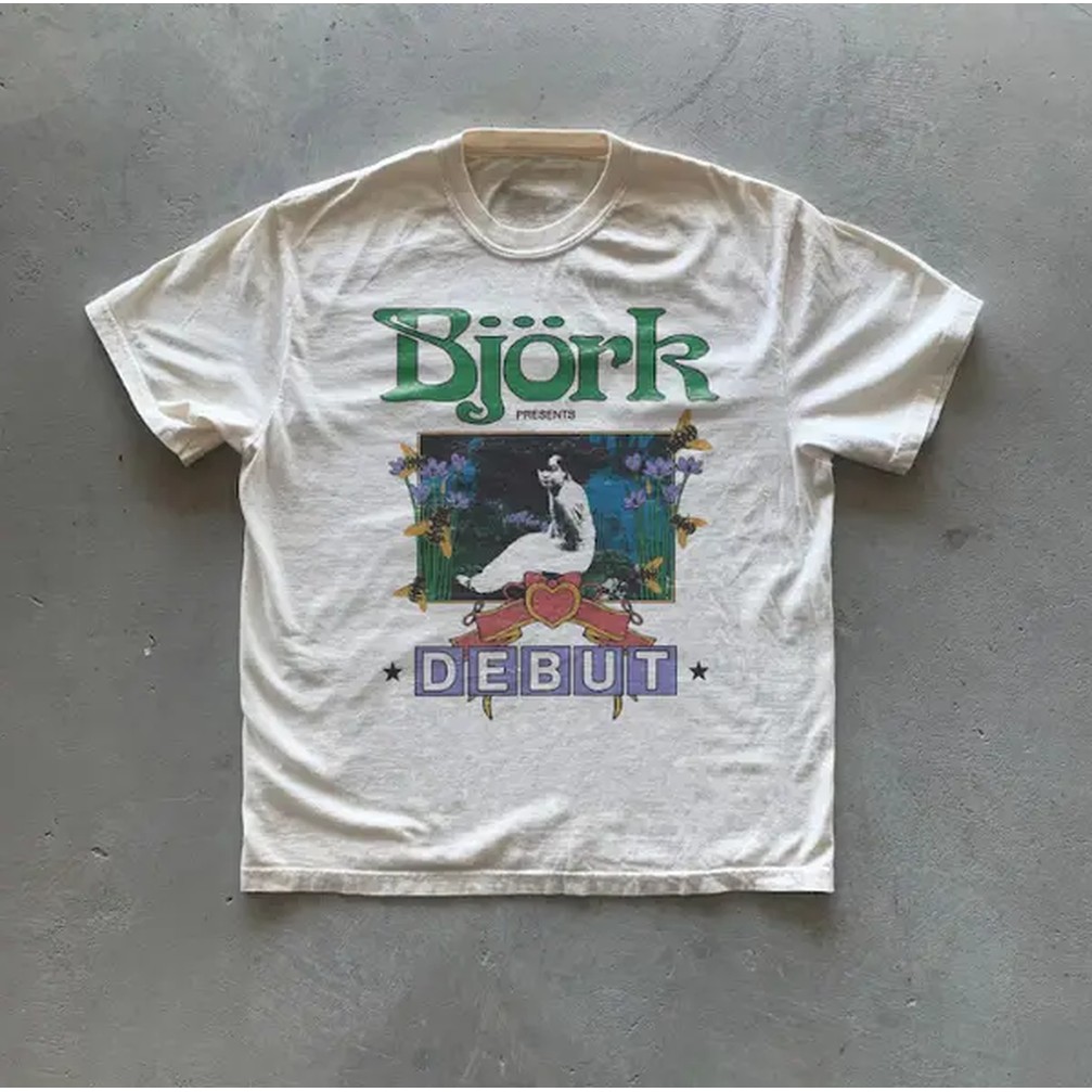 Summer Grunge Clothing - Y2k Bjork Debut T-Shirt, Vintage Graphic