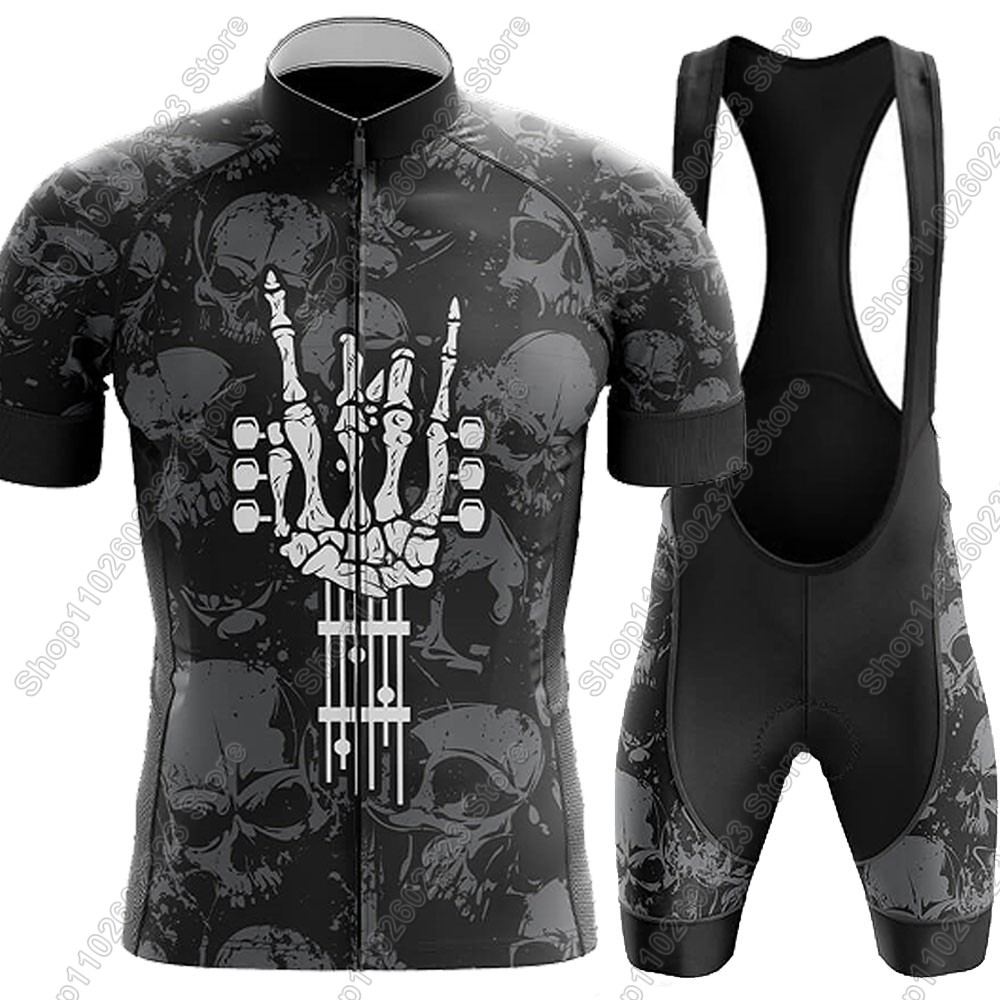 Summer Clothing Men 2025 - Rock-and-Roll Cycling Jersey 2025 Set Summer