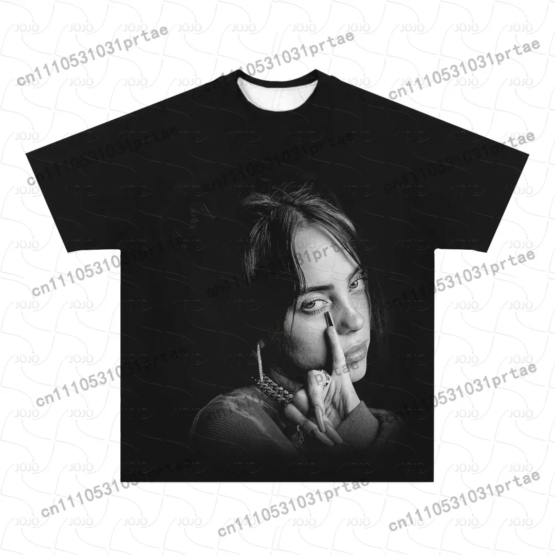 Billie Eilish Retro Pattern T- - огляд і ціна Summer Clothing Men 2025