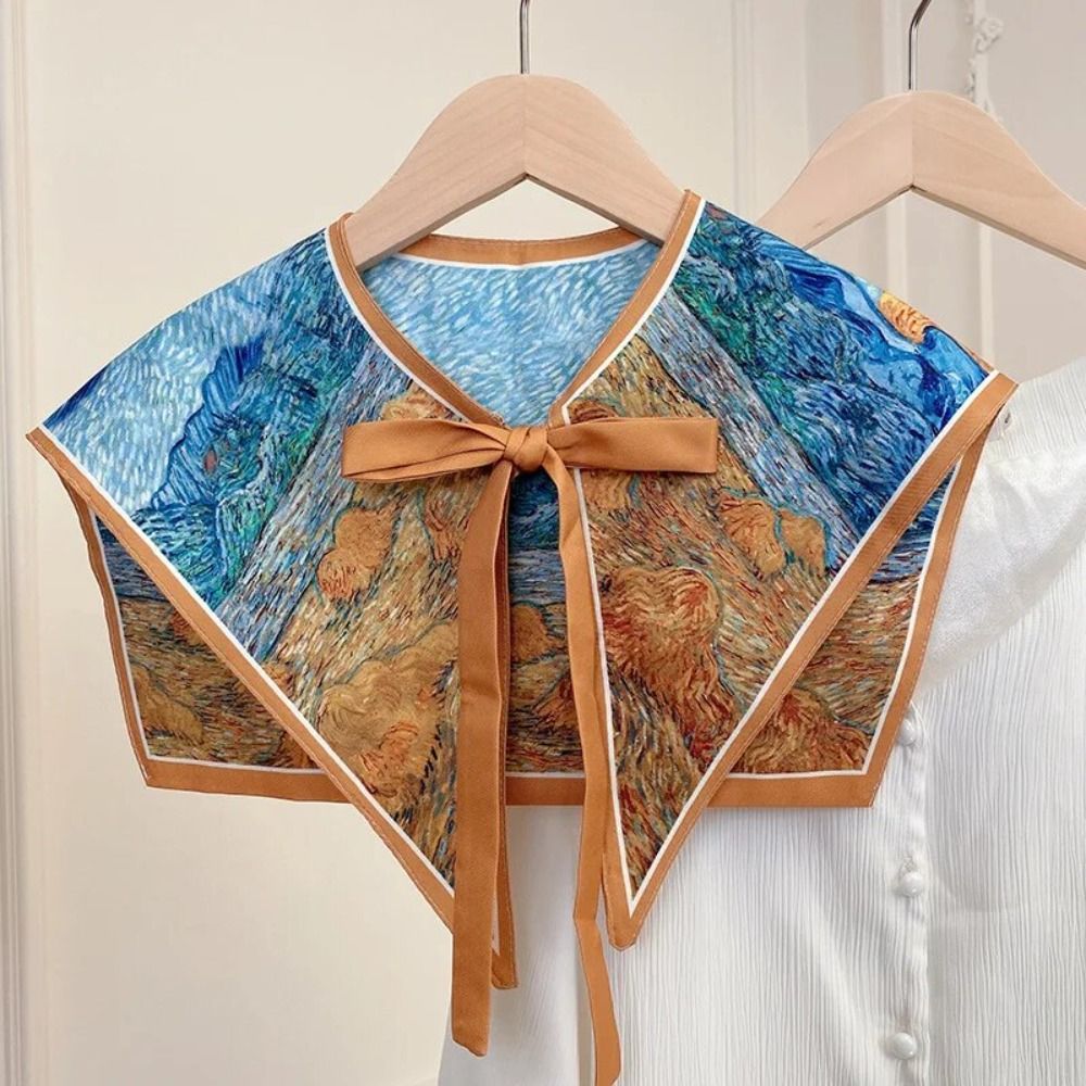 Floral Pattern Shirt Fake Coll - огляд і ціна Off Shoulder Blouse