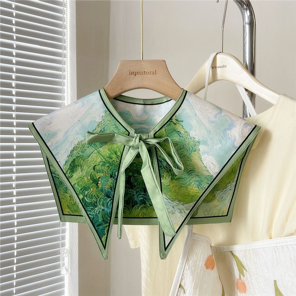 Floral Pattern Shirt Fake Coll - огляд і ціна Off Shoulder Blouse