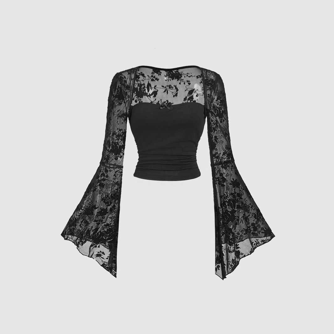 Gothic Sexy Lace Mesh Flared L - огляд і ціна Summer Grunge Clothing