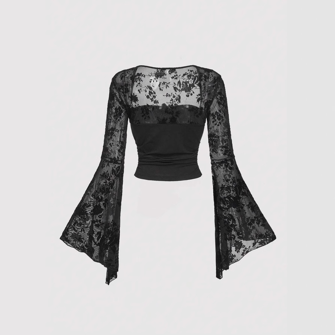 Gothic Sexy Lace Mesh Flared L - огляд і ціна Summer Grunge Clothing
