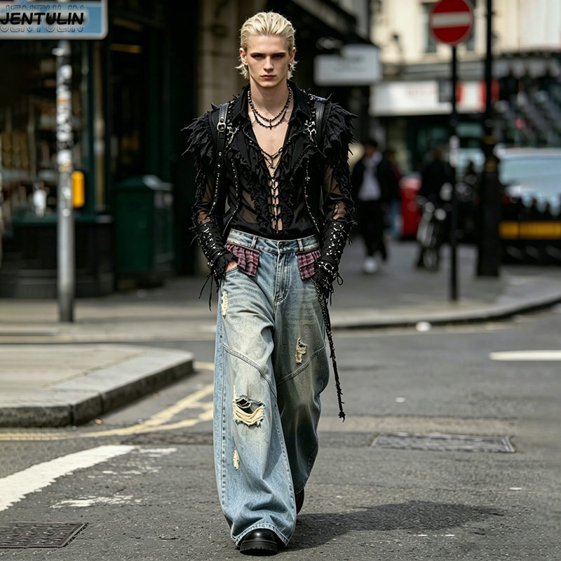 New Rivet Piercing Jeans Men's - огляд і ціна Summer Vibes Clothing Men