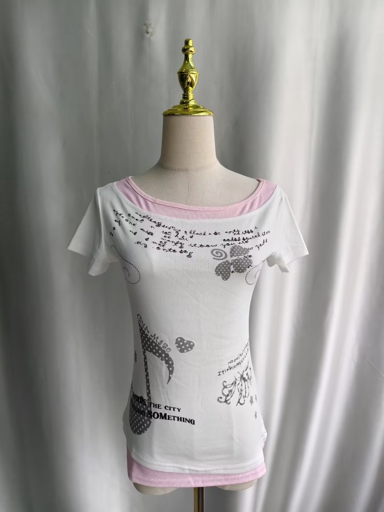 Kimutomo Women T Shirts Polka  - огляд і ціна Summer Grunge Clothing