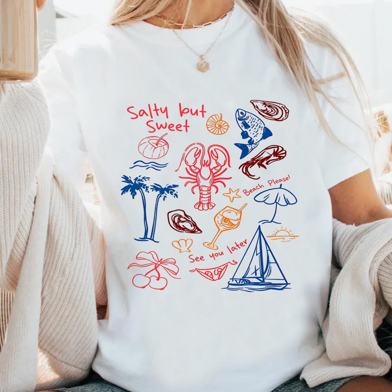 Salty But Sweet T Shirt Men Wo - огляд і ціна Summer Vibes Clothing Men