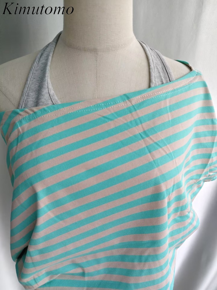 Kimutomo Women T Shirts Stripe - огляд і ціна Summer Grunge Clothing