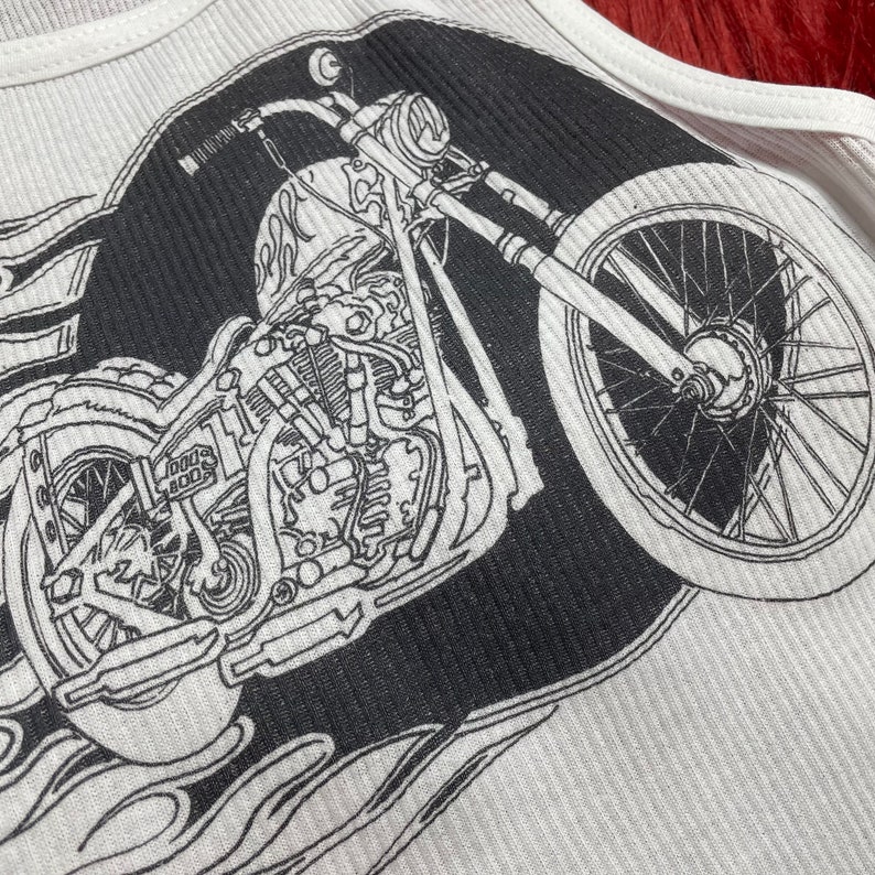 Ribbed Tank with Flamin’ Motor - огляд і ціна Summer Grunge Clothing