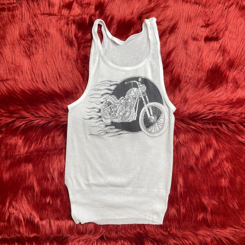 Ribbed Tank with Flamin’ Motor - огляд і ціна Summer Grunge Clothing