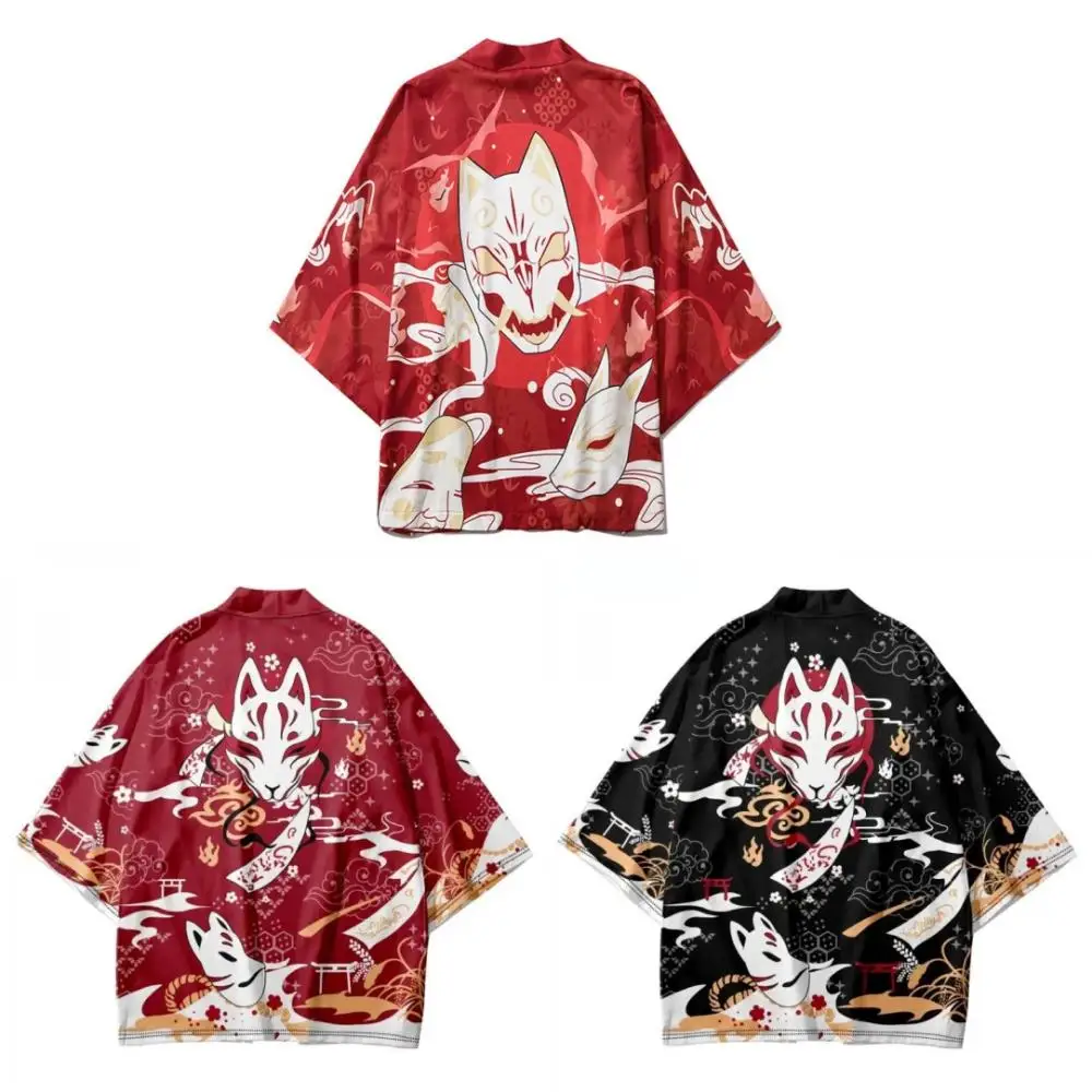 Mens Japanese Kitsune Fox Mask - огляд і ціна Japan Summer Festival Clothing