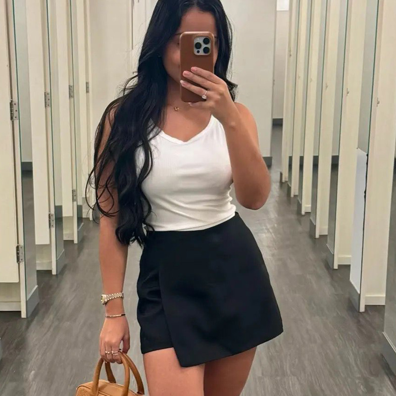 HXAO Black White Skirt Shorts  - огляд і ціна Summer Zara