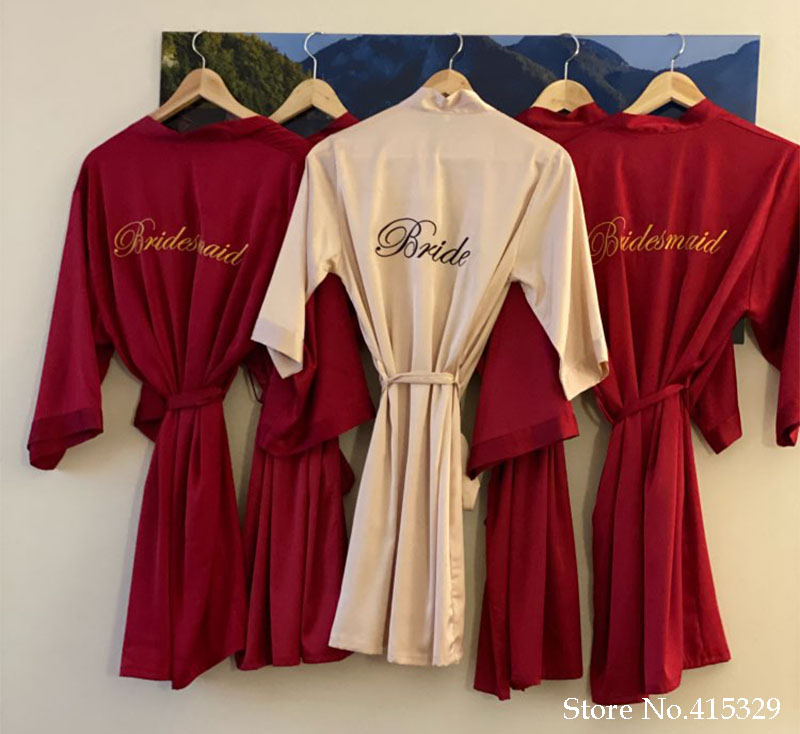 Bride Bridesmaid Wedding Robe  - огляд і ціна Summer Nights Clothing